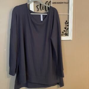 Zenana Waffle Knit Pullover Size XL